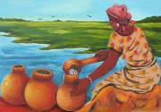  <p><i>Peinture à l'huile<br class='manualbr' />d'un artiste béninois</i></p>