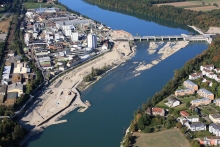  <p>La nouvelle centrale vue d'avion<br class='manualbr' />(Photo © Energiedienst / E. Meyer)</p>